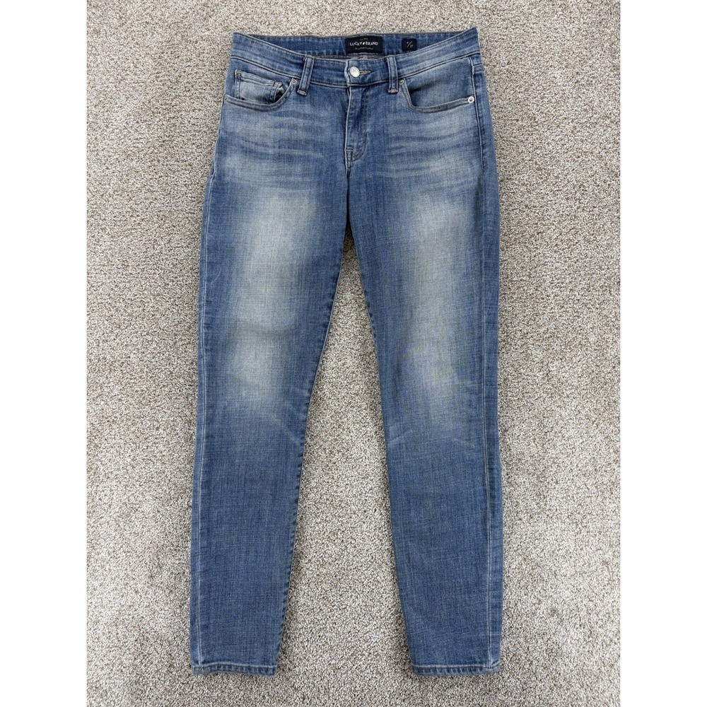 Lucky Brand Stella Skinny Jeans Women's 4/27 Blue Faded Light Wash Stretch Denim